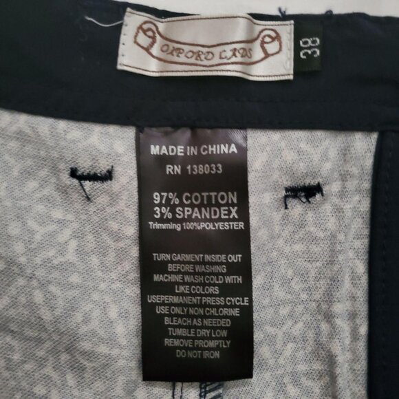 Oxford Lads Men’s Navy Print Patterned Cotton Stretch Walk Shorts Size 38 NWT - Picture 6 of 12